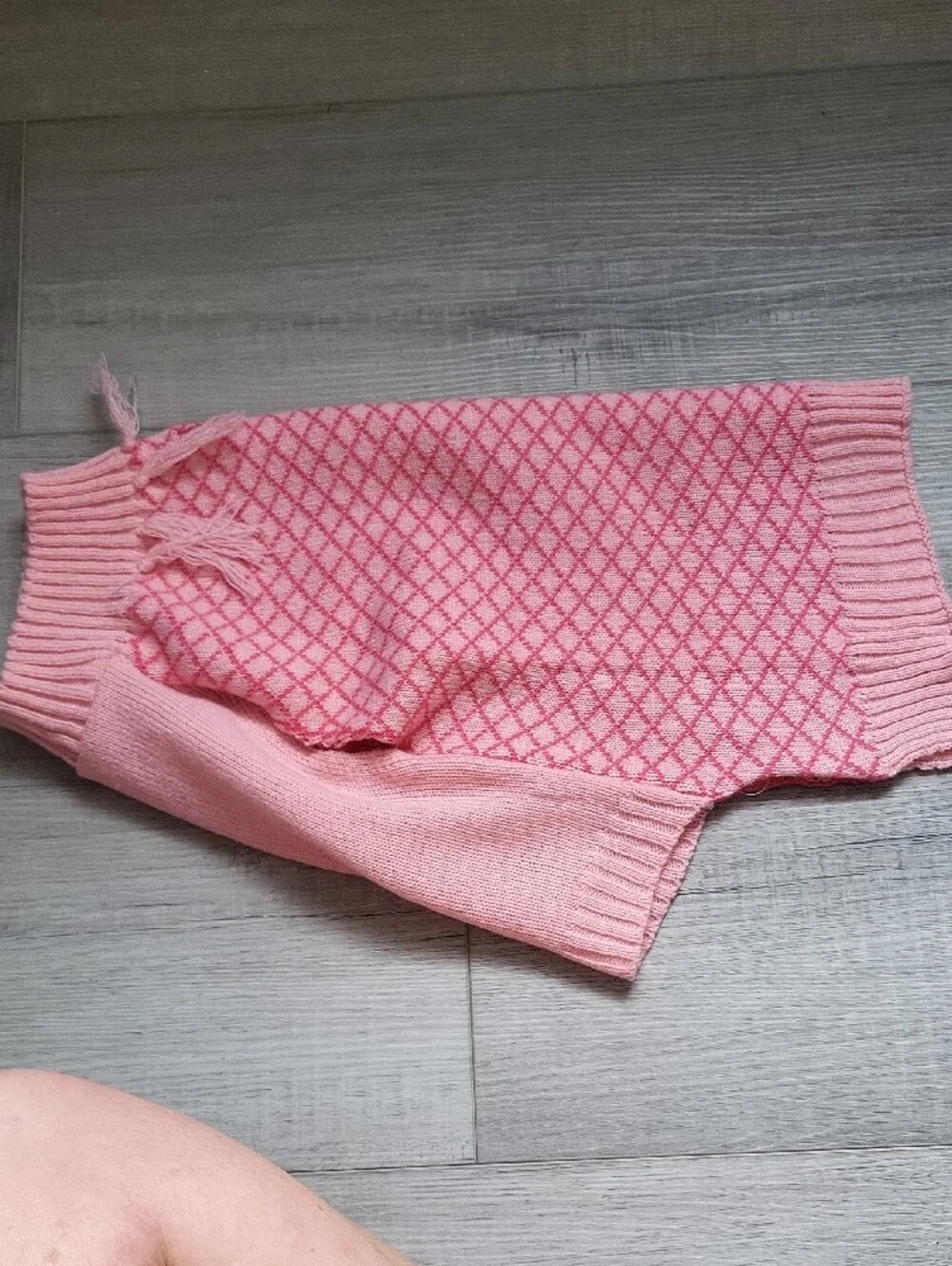 Vibrant Pink Diamond-Print Turtleneck Dog Sweater